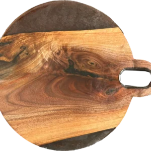 12″ x 10″ Walnut & Copper Epoxy Resin Charcuterie Board