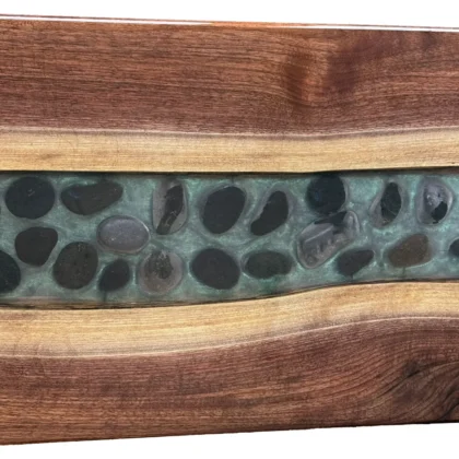 24" x 12" Rocky River Walnut Live Edge Serving Board