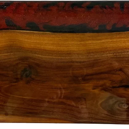 25" x 9" The Garnet - Walnut Live Edge Serving Board